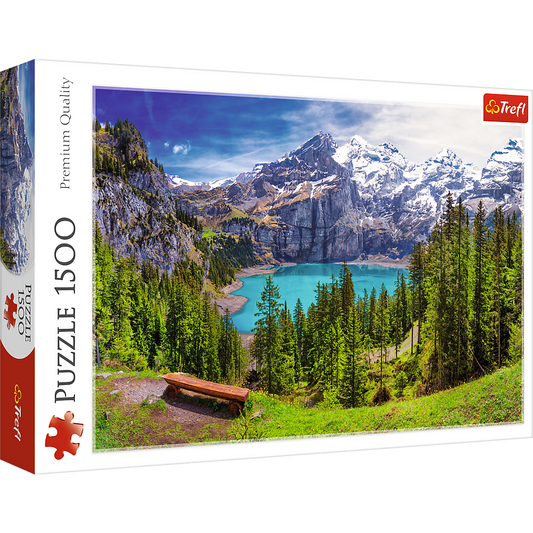 Trefl 1500 Piece Lake Oeschinen Puzzle Switzerland