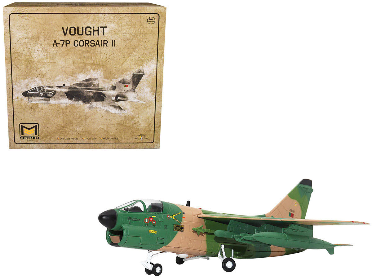 Vought A7P Corsair II Portugal Diecast Attack Aircraft Model 1 72 Scale Militaria Diecast Display Stand