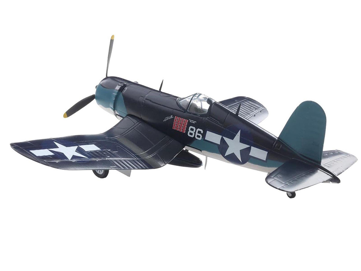 Vought F4U 1A Corsair Diecast Model Maj Gregory Pappy Boyington VMF 214 USMC 1 72 Scale Militaria Die Cast