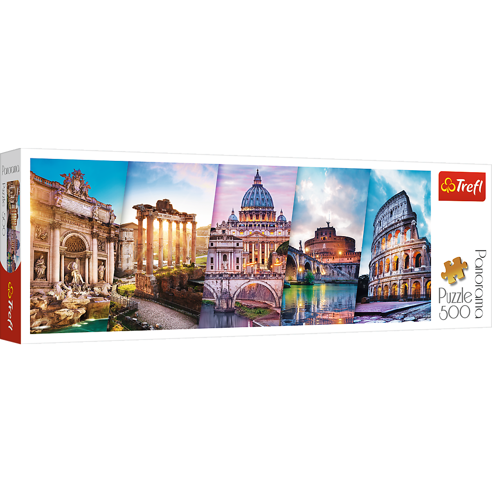 Panorama 500 Piece Jigsaw Puzzles, Traveling to Italy, Iconic Monuments Puzzle, Adult Puzzles