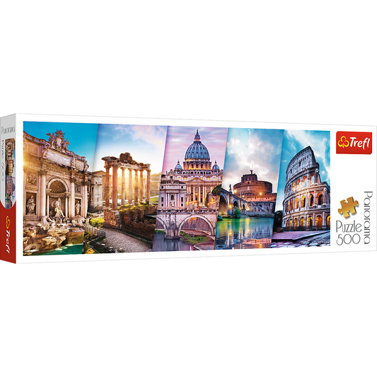 Panorama 500 Piece Jigsaw Puzzles, Traveling to Italy, Iconic Monuments Puzzle, Adult Puzzles