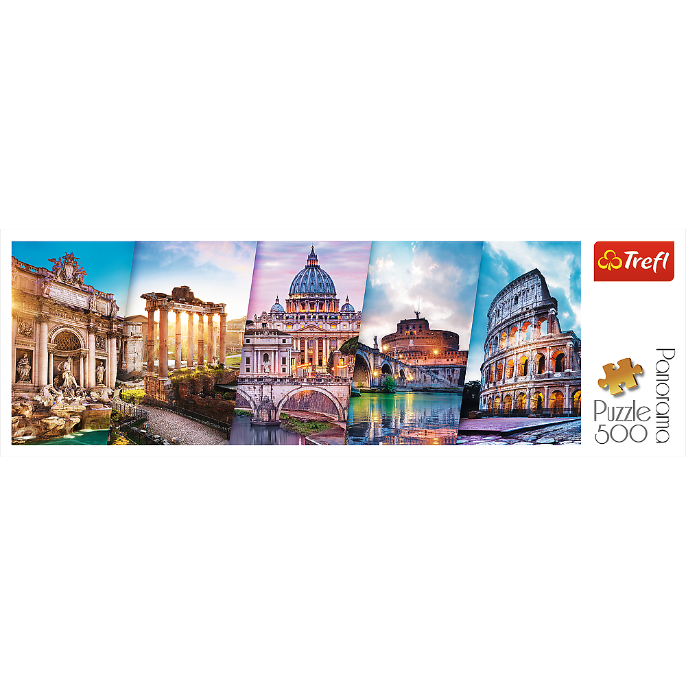 Panorama 500 Piece Jigsaw Puzzles, Traveling to Italy, Iconic Monuments Puzzle, Adult Puzzles
