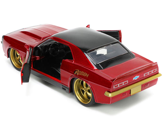 1969 Chevrolet Camaro Dark Red Metallic Diecast Car Robin Figure Jada 1 32 Scale