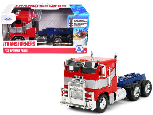 Optimus Prime 1 32 Diecast Tractor Truck Red Blue Stripes Jada Scale