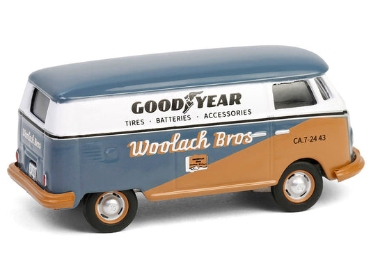 1964 Volkswagen Panel Van "Goodyear" Gray and White with Tan Graphics "Club Vee-Dub" Series 20 1/64 Diecast Model Car by Greenlight-1