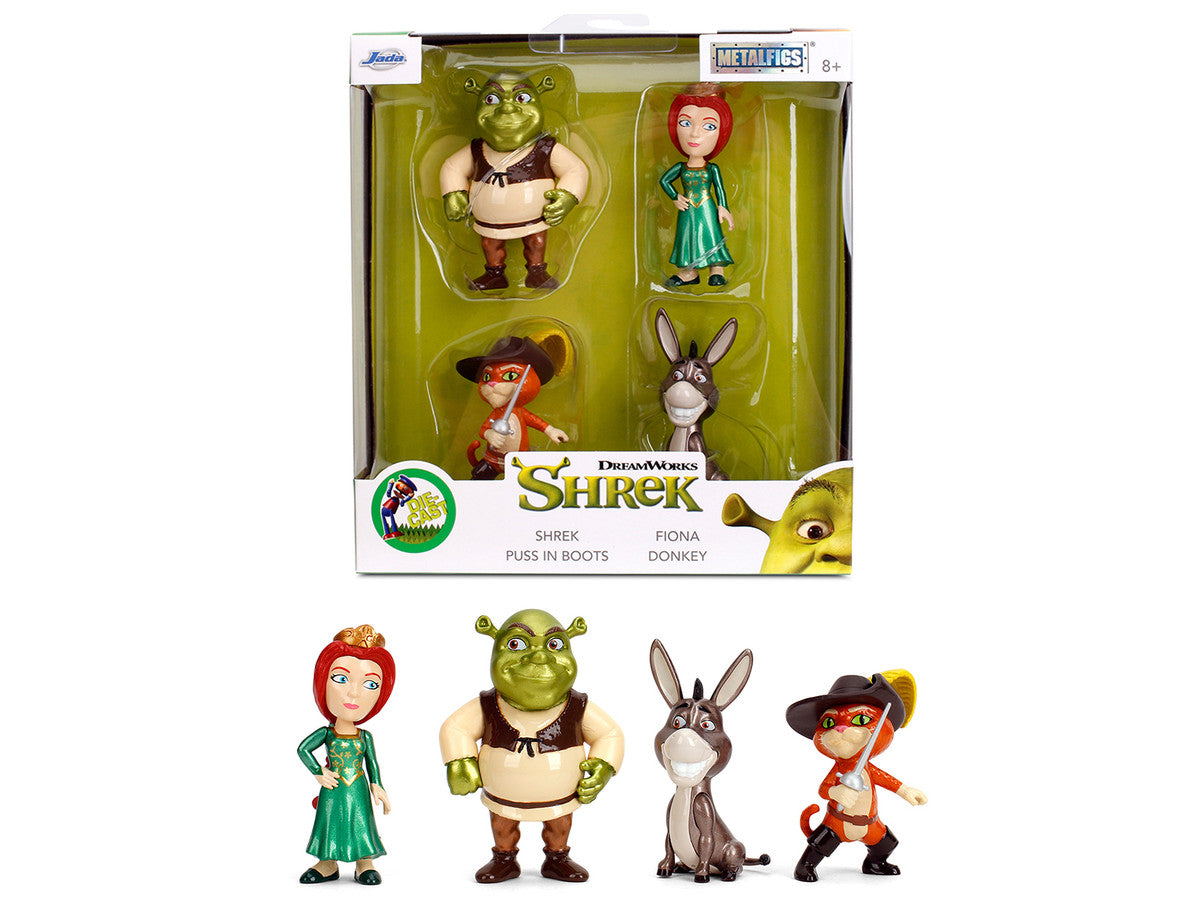 Shrek 2001 Diecast Figures Set of 4 Metalfigs Officially Licensed by Jada