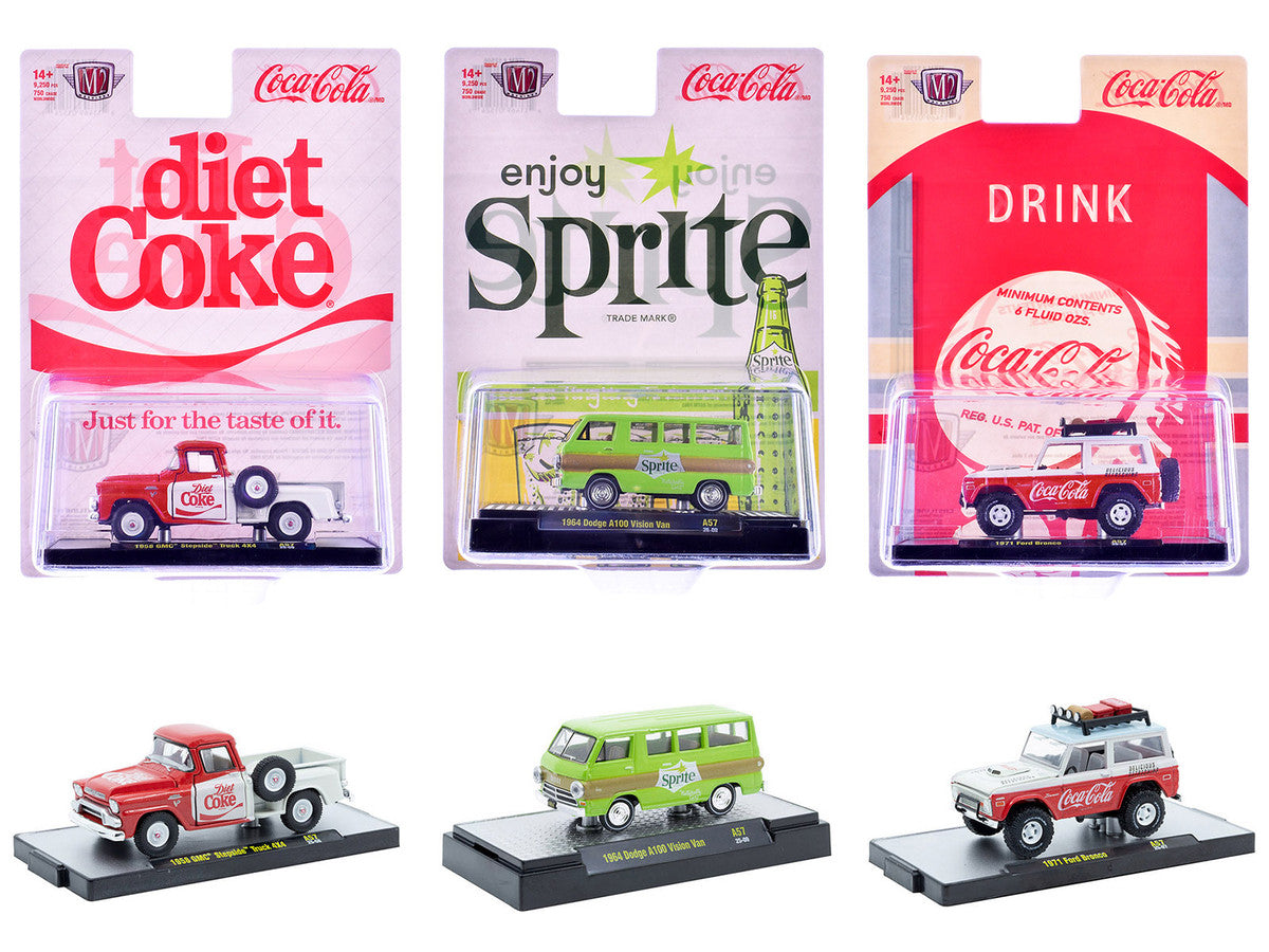 Sodas 1 64th Diecast Set Of 3 By M2 Machines Release 57 Limited Edition Scale