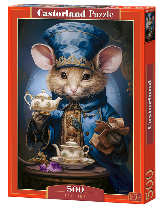 Castorland Tea Time 500 Piece Jigsaw Puzzle Mouse Teapot