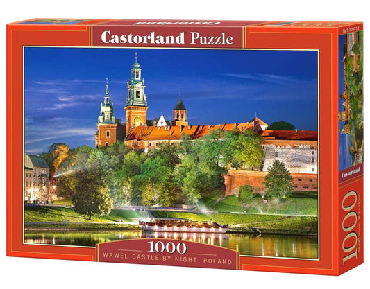 1000 Piece Jigsaw Puzzle, Wawel Castle by Night, Poland, Royal heritage, Royal Castle, Adult puzzle