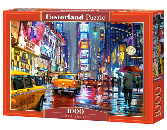 1000 Piece Jigsaw Puzzle, Times Square, NY, New York, New York City Art, USA, yellow cab, Adult Puzzle