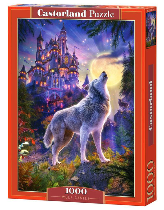 1000 Piece Jigsaw Puzzle, Wolf Castle, Fantasy Puzzle, Castle at night, Adult Puzzle, Castorland