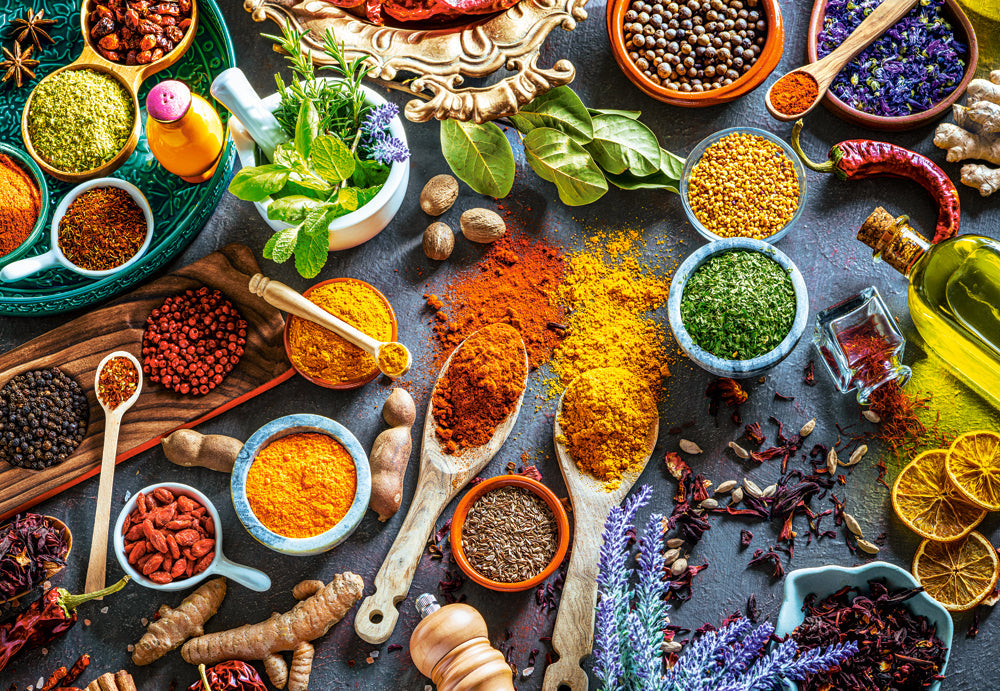 1000 Piece Jigsaw Puzzle, Colors of Spices, Food puzzles, Variety of colors, Culinary-themed puzzle, Adult Puzzle
