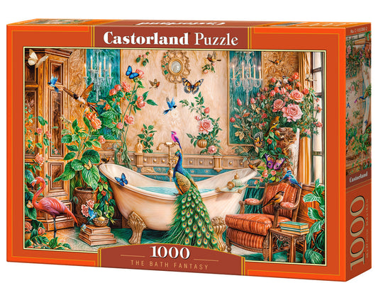 Castorland 1000 Piece Jigsaw Puzzle The Bath Fantasy Peacock