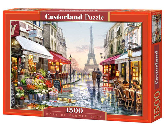 Castorland 1500 Piece Paris Eiffel Tower Flower Shop Puzzle