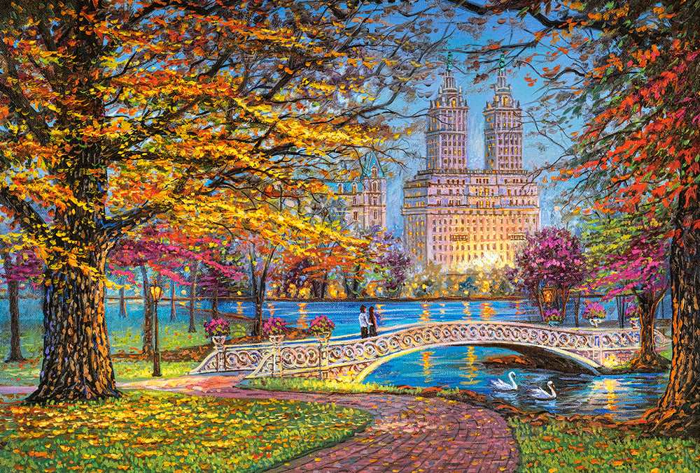 1500 Piece Jigsaw Puzzle, Autumn Stroll, Central Park, NY, New York puzzle, Cityscape, Adult Puzzles