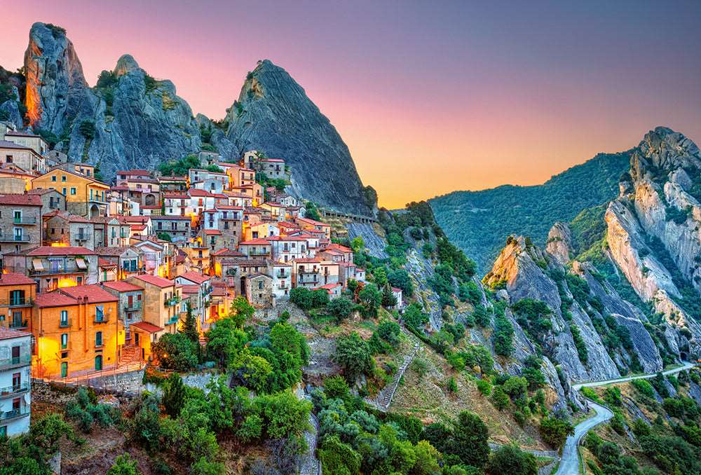 Sunrise Over Castelmezzano Italy 1500 Piece Jigsaw Puzzle