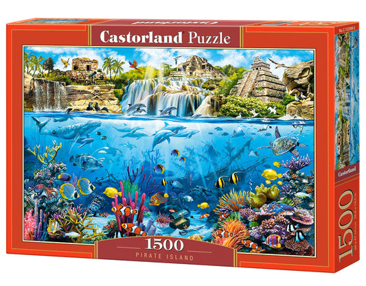 1500 Piece Jigsaw Puzzles, Pirate Island, Ocean and coral life, Adult Puzzles