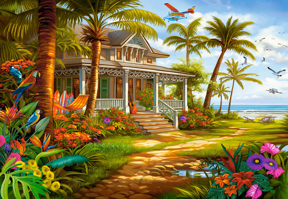 Castorland 1500 Piece Palm House Beach Scene Puzzle