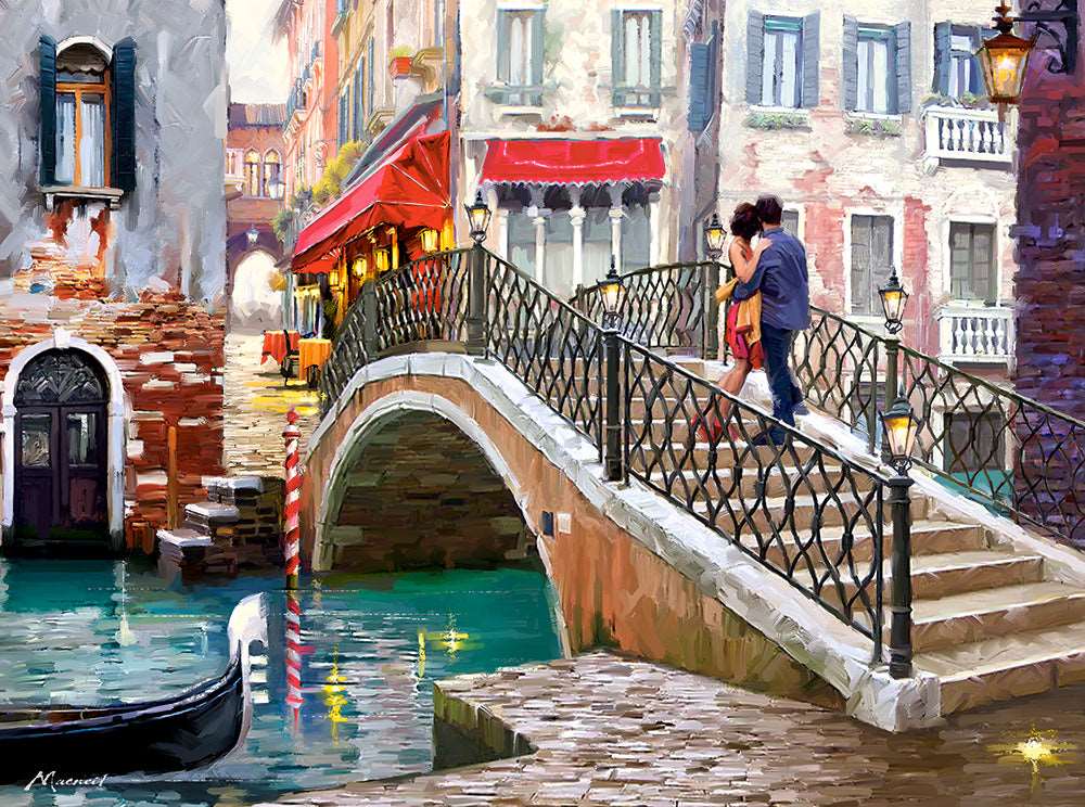 2000 Piece Jigsaw Puzzle Venice Bridge Canals Castorland