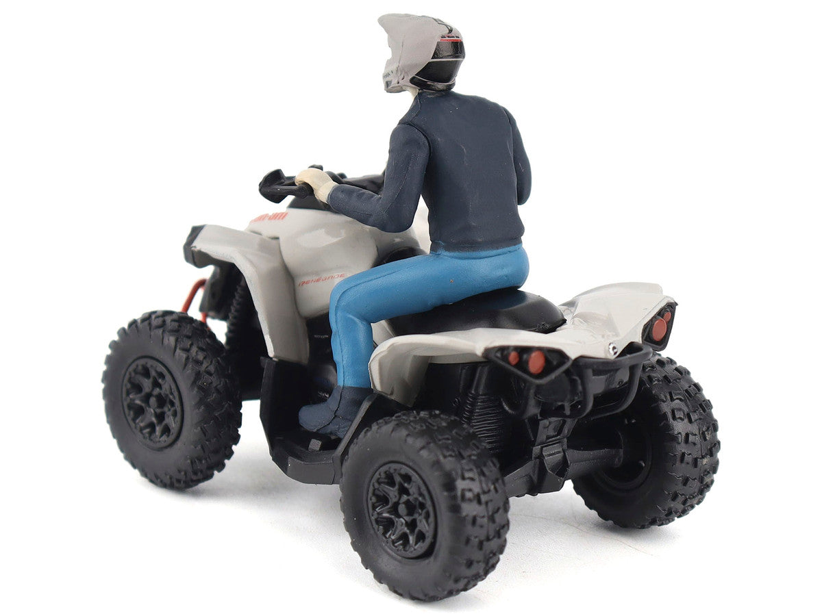 Can-Am Renegade X XC 1000R ATV Chalk Gray with Driver Figure 1/32 Diecast Model by BRP Models-2