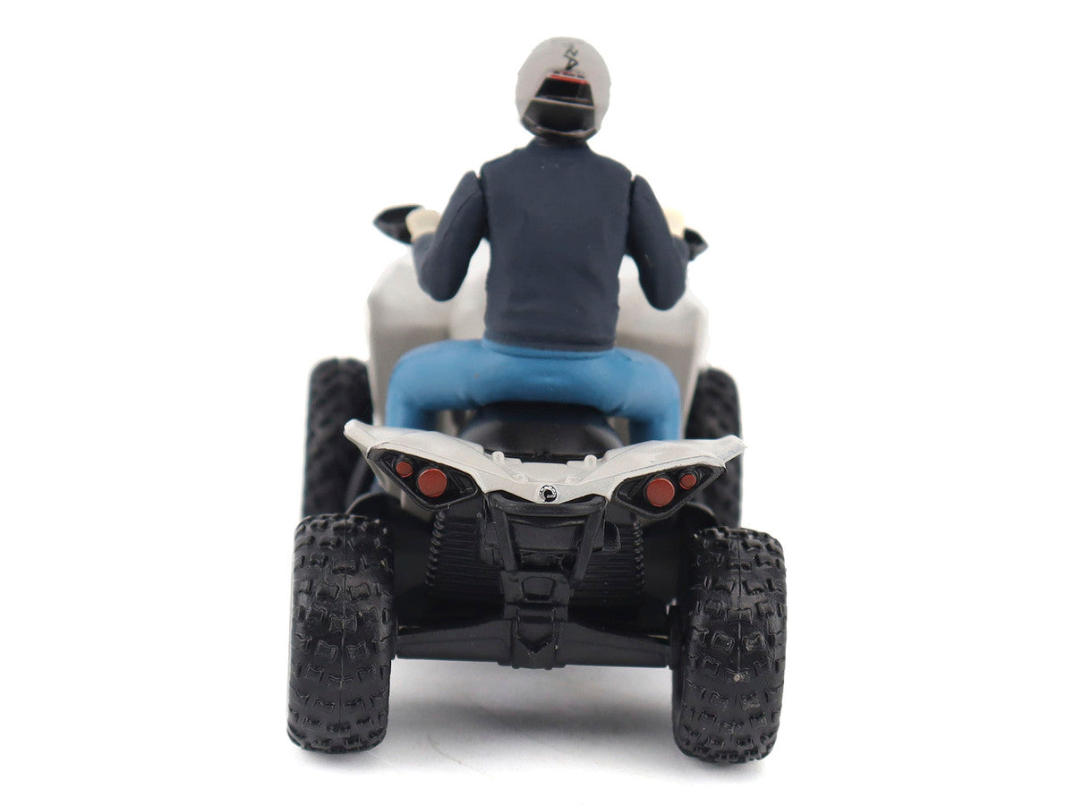 Can-Am Renegade X XC 1000R ATV Chalk Gray with Driver Figure 1/32 Diecast Model by BRP Models-4