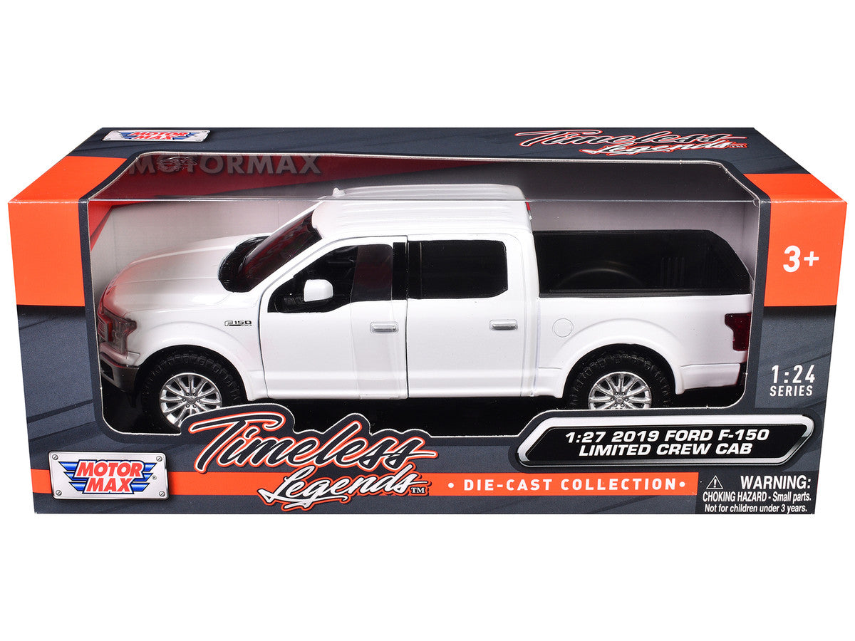 2019 Ford F-150 Limited Crew Cab Diecast Model Car 1-27 White Motormax