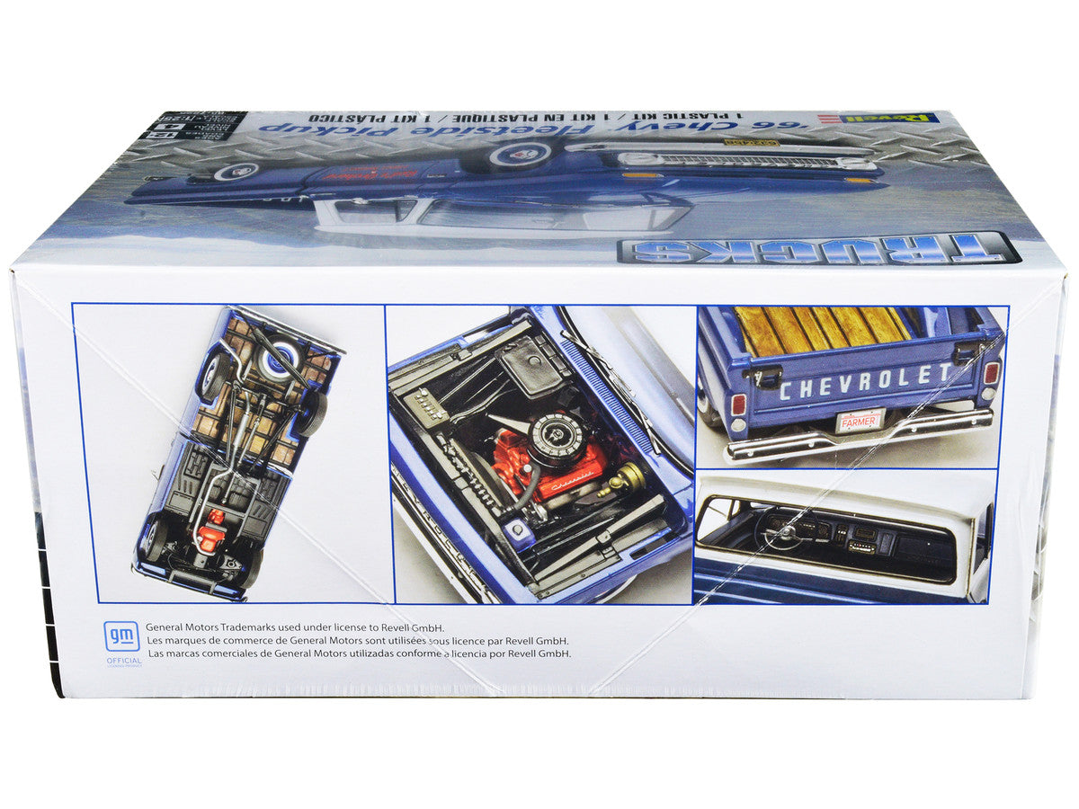 Revell 1966 Chevrolet Fleetside Pickup Model Kit 1 To 25 Scale Level 4