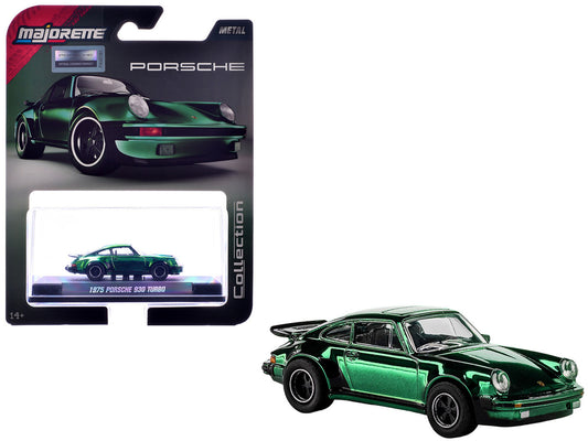 1975 Porsche 930 Turbo Green Metallic 1/64 Diecast Majorette Collection Series