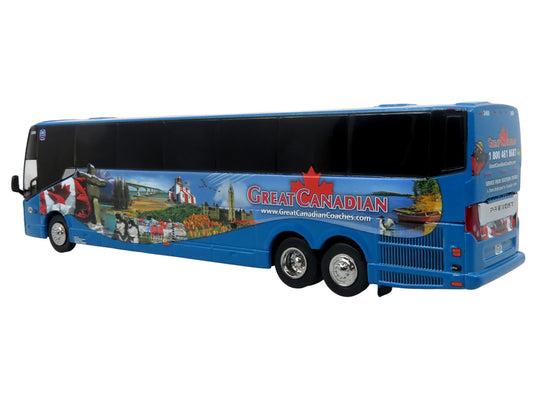 Prevost H3-45 Coach Bus "Great Canadian Coaches" Blue with Graphics Limited Edition 1/87 (HO) Diecast Model by Iconic Replicas-2