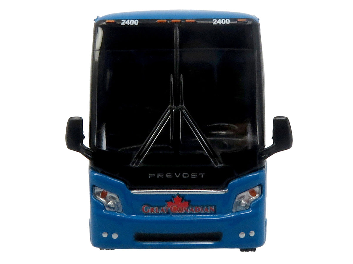 Prevost H3-45 Coach Bus "Great Canadian Coaches" Blue with Graphics Limited Edition 1/87 (HO) Diecast Model by Iconic Replicas-0