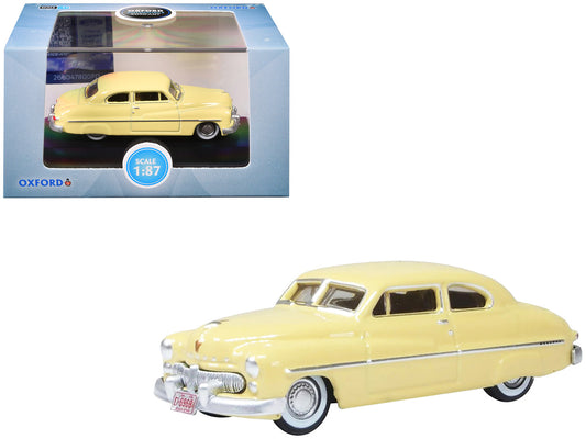 Oxford Diecast 1949 Mercury 8 Coupe Calabash Yellow HO Diecast Model
