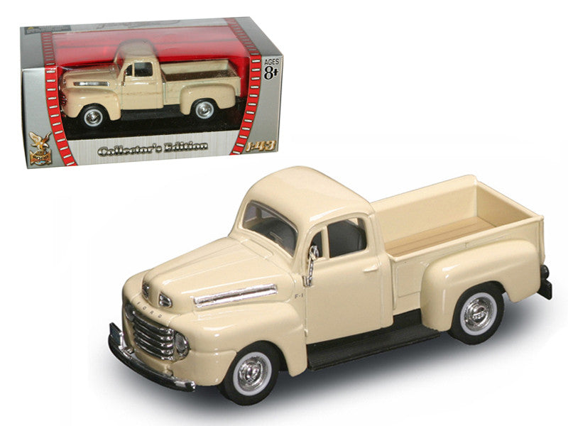 1948 Ford F1 Pickup Truck Cream 1/43 Diecast Model Car Road Signature Officially Licensed Rubber Tires