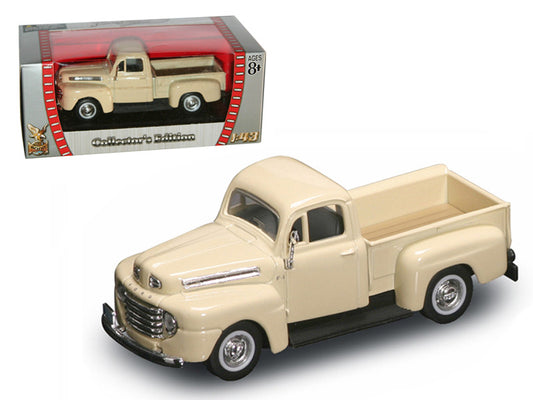 1948 Ford F1 Pickup Truck Cream 1/43 Diecast Model Car Road Signature Officially Licensed Rubber Tires