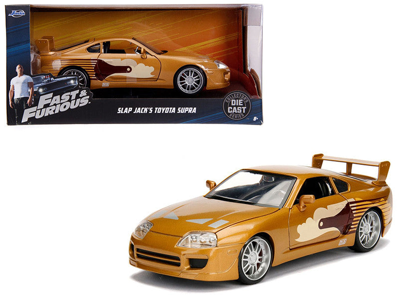 Slap Jacks Toyota Supra Gold 1/24 Diecast Model By Jada Fast And Furious