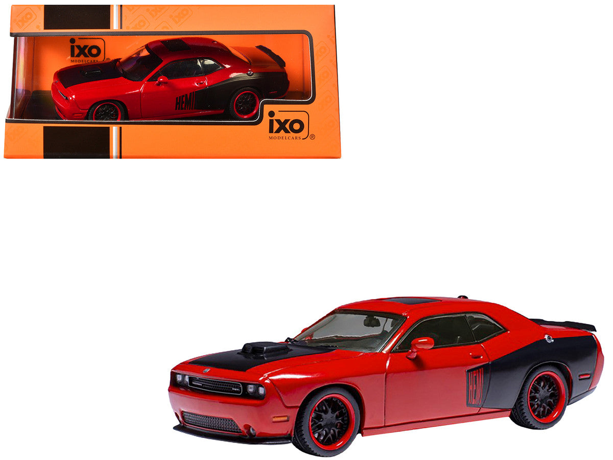 2009 Dodge Challenger SRT8 Diecast Model 1 43 Red Black Accents IXO Models