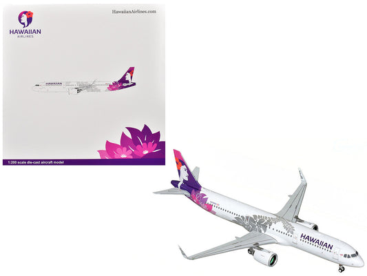 GeminiJets 1/200 Airbus A321neo Hawaiian Airlines Diecast Model N208HA
