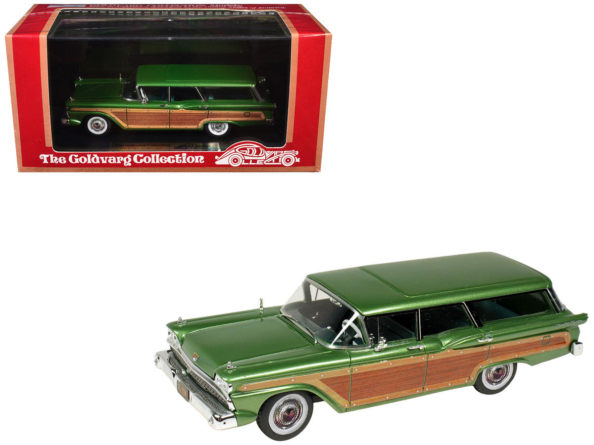 1959 Ford Country Squire Sherwood Green Metallic Woodgrain Sides 1 to 43 Scale