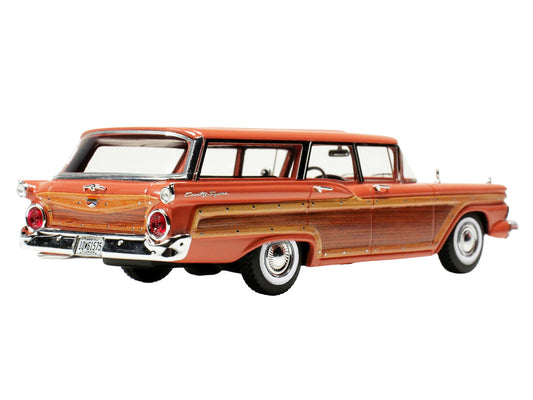 1959 Ford Country Squire Rose Woodgrain Sides Green Interior 1/43 Goldvarg
