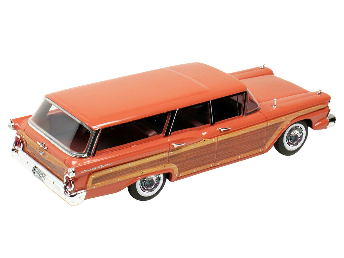 1959 Ford Country Squire Rose Woodgrain Sides Green Interior 1/43 Goldvarg