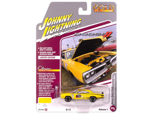 1970 Dodge Coronet Super Bee Banana Yellow Diecast 164 Scale Johnny Lightning