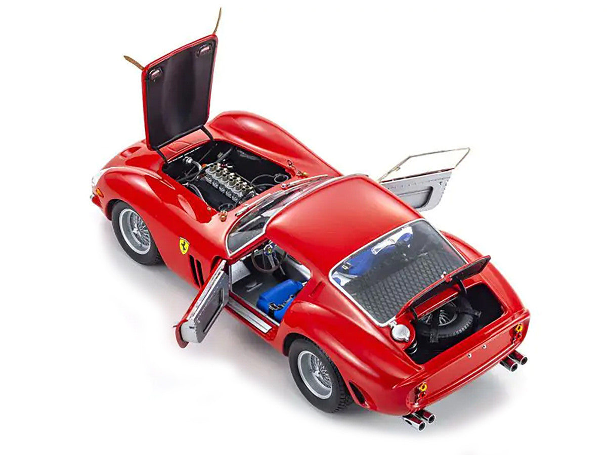 Ferrari 250 GTO Race Red 1 18 Diecast Model Car Kyosho Officially Licensed Real Rubber Tires Steerable Wheels