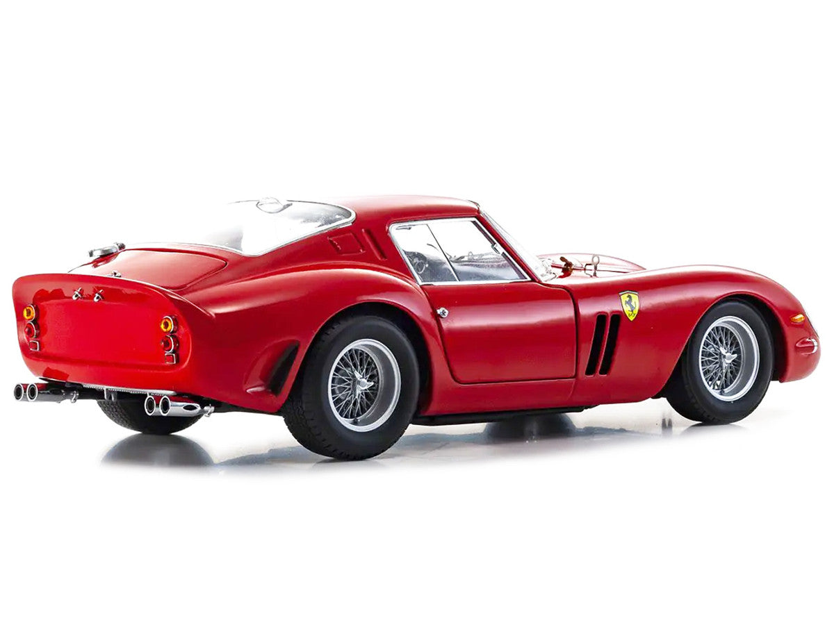 Ferrari 250 GTO Race Red 1 18 Diecast Model Car Kyosho Officially Licensed Real Rubber Tires Steerable Wheels