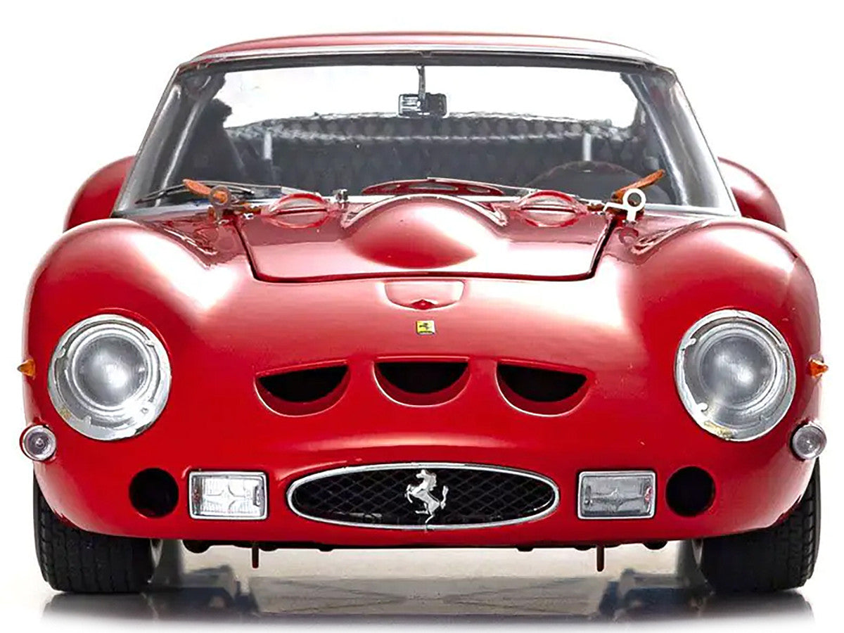 Ferrari 250 GTO Race Red 1 18 Diecast Model Car Kyosho Officially Licensed Real Rubber Tires Steerable Wheels