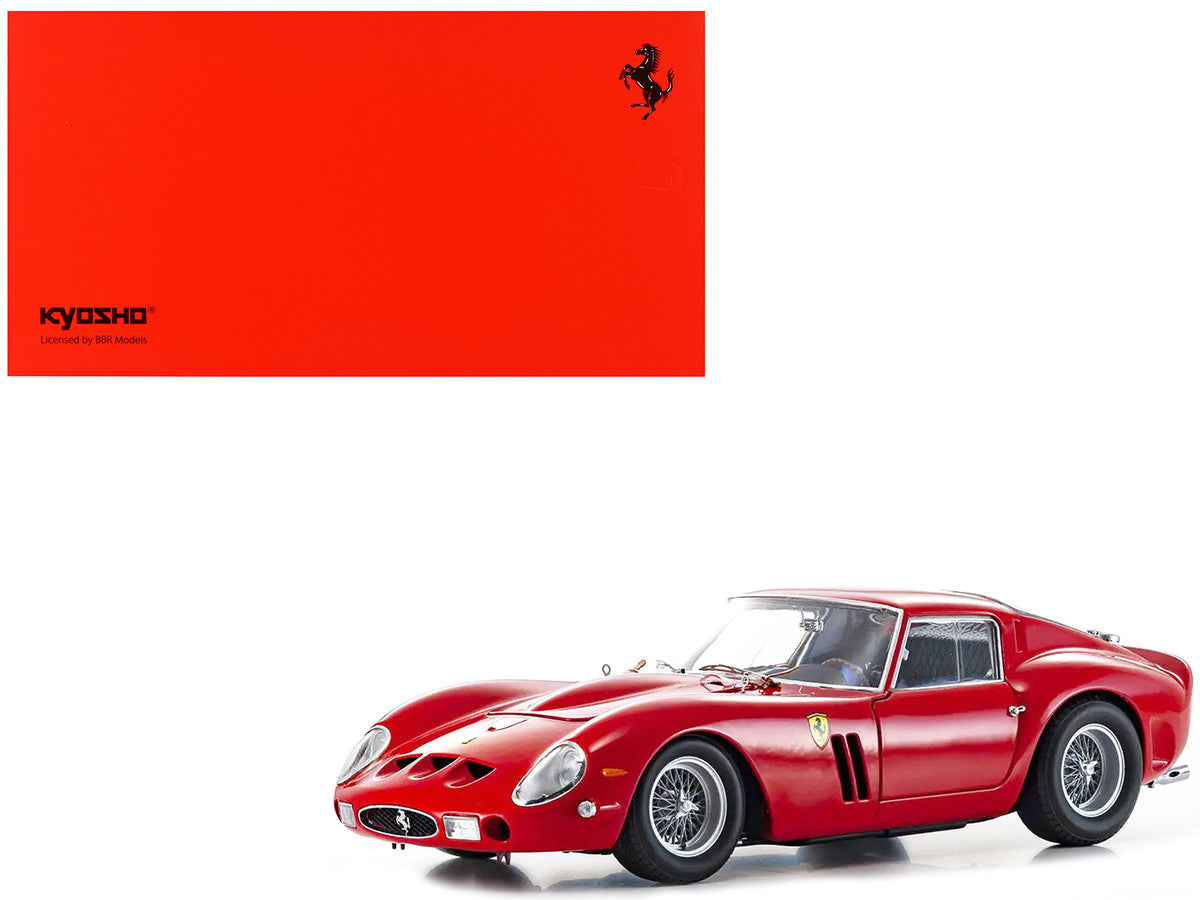 Ferrari 250 GTO Race Red 1 18 Diecast Model Car Kyosho Officially Licensed Real Rubber Tires Steerable Wheels