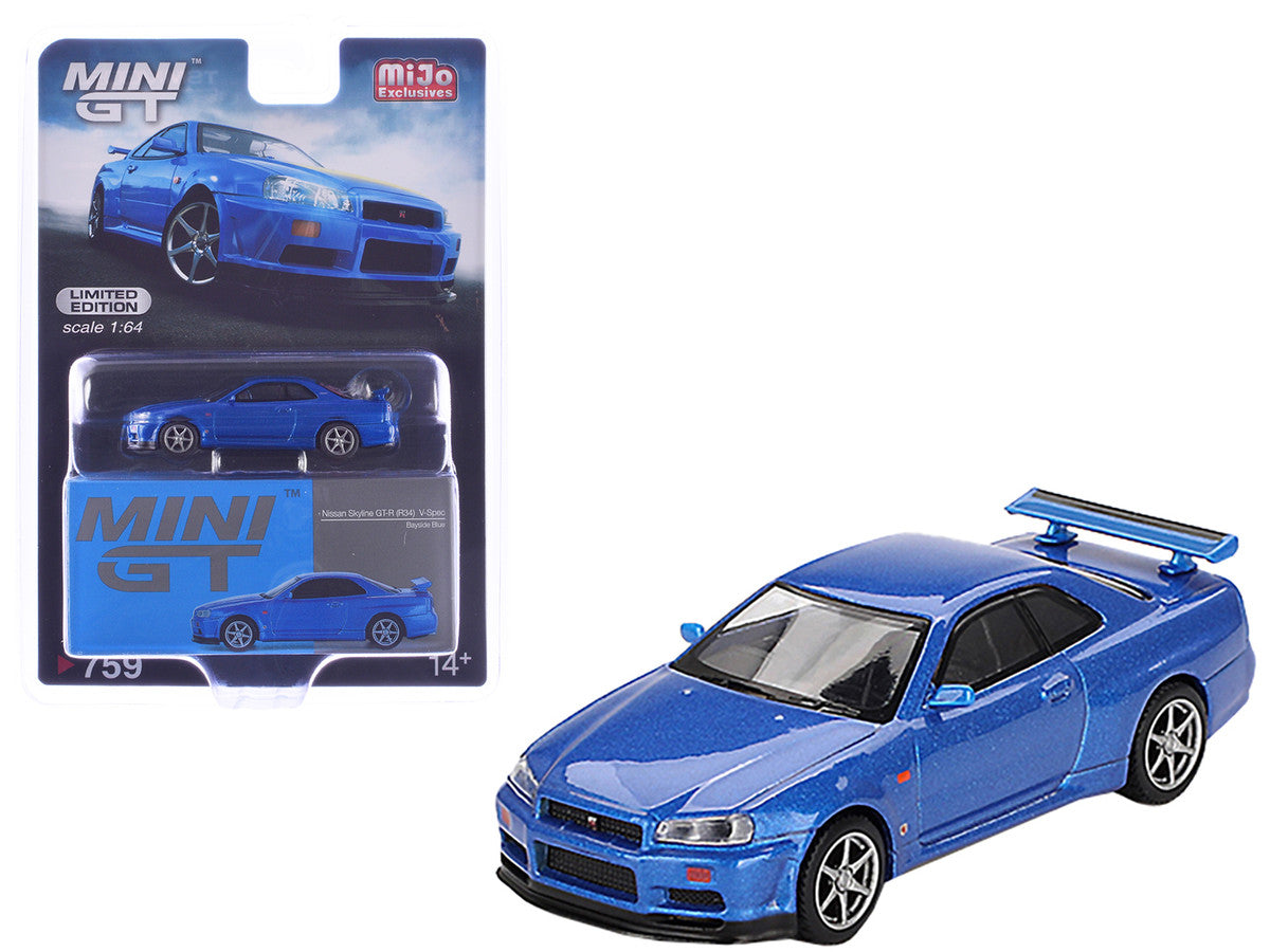 Mini GT Nissan Skyline GTR R34 V Spec Sixty4 Diecast Fans