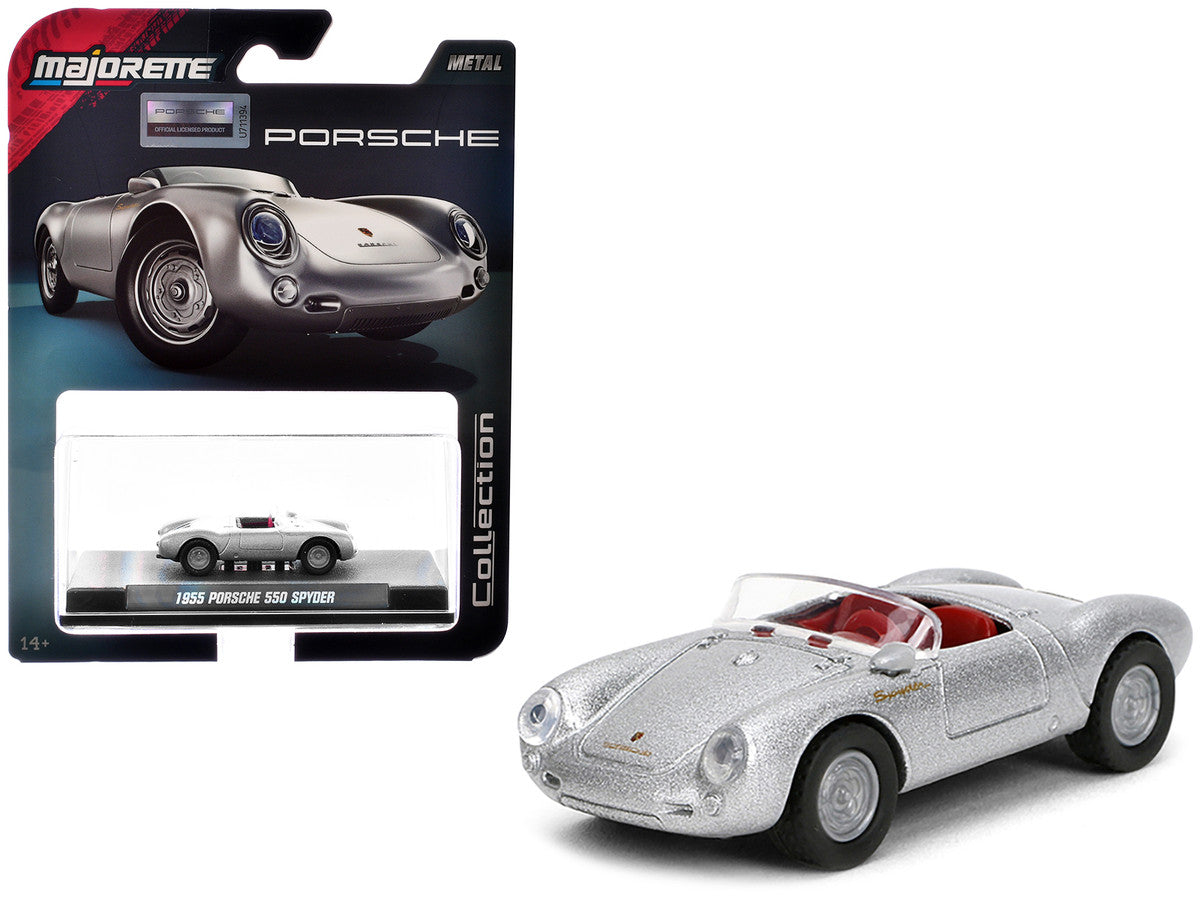 Majorette 1955 Porsche 550 Spyder Diecast 1 64 Silver Red