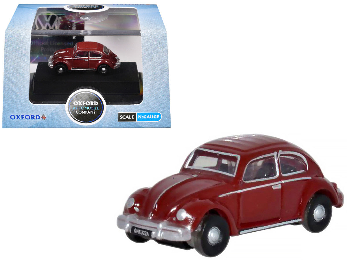 Volkswagen Beetle Ruby Red 1/148 Scale Diecast Model Car Oxford Diecast