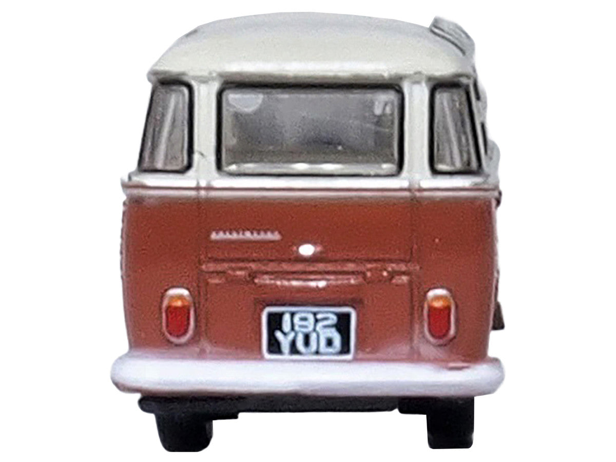 Oxford Diecast Volkswagen T1 Samba Bus Sealing Wax Red And Gray 148 Scale