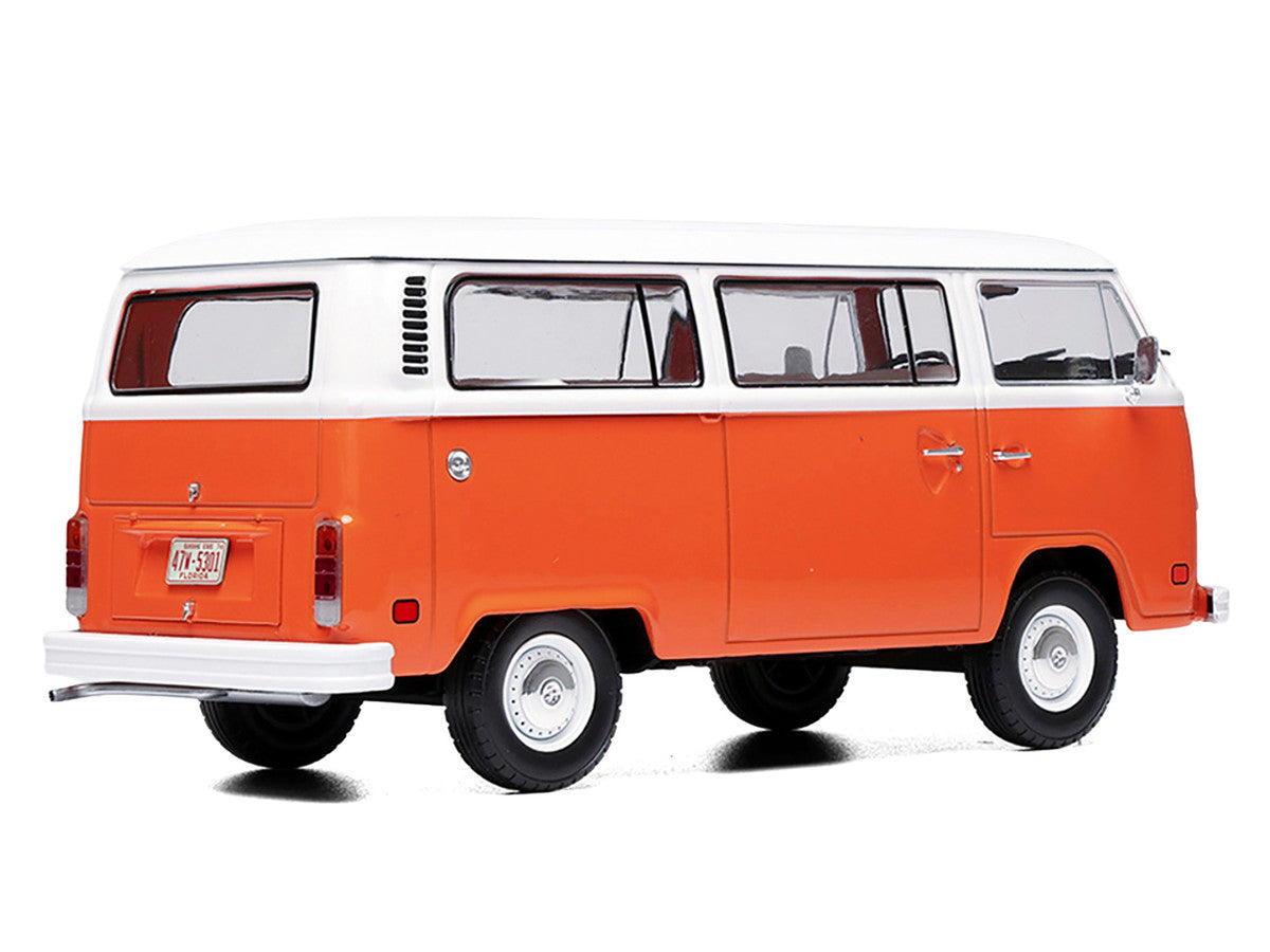 1974 Volkswagen T2 Bus 1/24 Diecast Model Orange and White by IXO Models