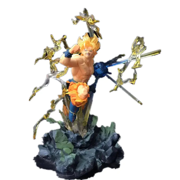 Dragon Ball Z Super Saiyan Goku Figure Third Version PVC Collectible Nineteen Centimeters Tall Anime Statue